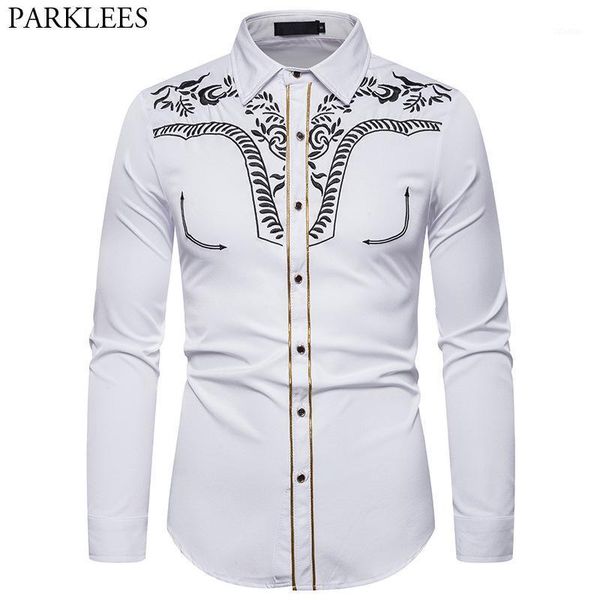 men's casual shirts men's white western long sleeve slim fit embroideres cowboy button down shirt men party festivals for male1, White;black
men's casual shirts men's white western long sleeve slim fit embroideres cowboy button down shirt men party festivals for male1, White;black
