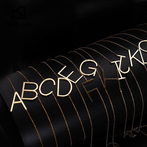 chokers 26 capital initial letters a-z pendant necklace for women stainless steel alphabet fashion necklaces, Golden;silver
chokers 26 capital initial letters a-z pendant necklace for women stainless steel alphabet fashion necklaces, Golden;silver