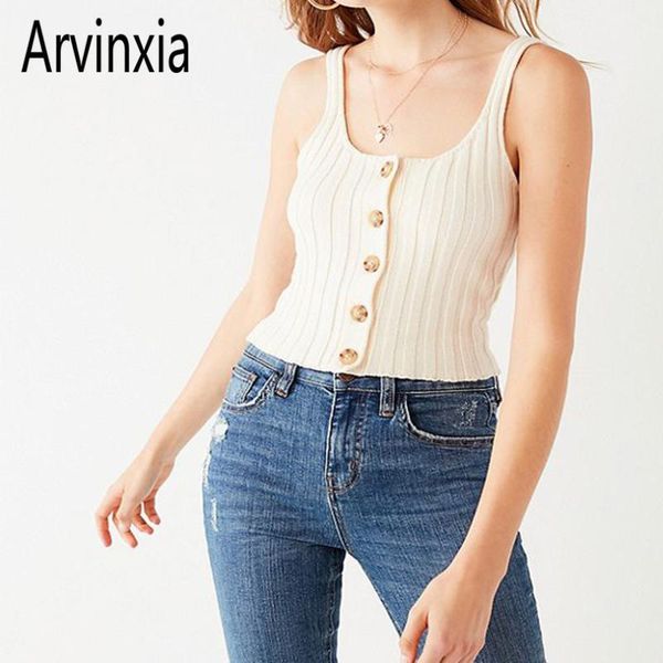 arvinxia spaghetti strap solid woman new arrivals button decorative women camis autumn slim sleeveless ladies 1, White
arvinxia spaghetti strap solid woman new arrivals button decorative women camis autumn slim sleeveless ladies 1, White