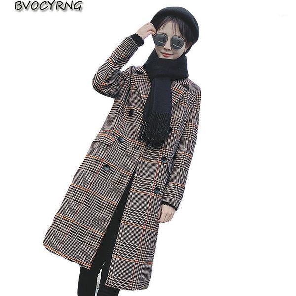 new plaid woolen blends coat women autumn winter slim long jackets double breasted elegant female warm coat women windbreaker1, Black
new plaid woolen blends coat women autumn winter slim long jackets double breasted elegant female warm coat women windbreaker1, Black