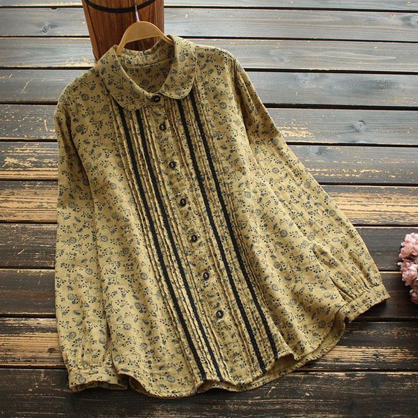 women's blouses & shirts print women shirt cotton 2021 spring autumn long sleeve loose vintage fashion blouse, White
women's blouses & shirts print women shirt cotton 2021 spring autumn long sleeve loose vintage fashion blouse, White