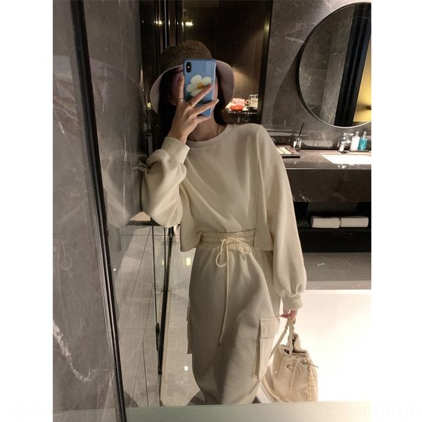 ky9pn 2020 autumn new autumn suit women's short loose early high pullover skirt waist slimming pullover lmkge, Black;gray
ky9pn 2020 autumn new autumn suit women's short loose early high pullover skirt waist slimming pullover lmkge, Black;gray