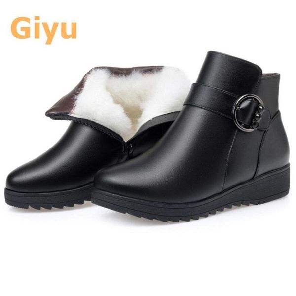 giyu 2020 winter new genuine leather wool boots non-slip snow boots women's fashion plus size women's shoes, Black
giyu 2020 winter new genuine leather wool boots non-slip snow boots women's fashion plus size women's shoes, Black