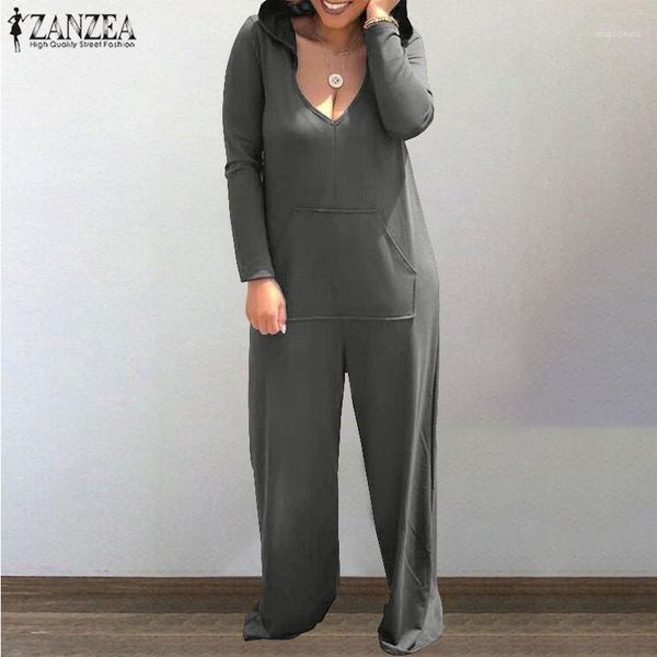 stylish hooded overalls women's autumn jumpsuits zanzea 2020 casual long sleeve rompers female v neck wide leg playsuits s-5xl1, Black;white
stylish hooded overalls women's autumn jumpsuits zanzea 2020 casual long sleeve rompers female v neck wide leg playsuits s-5xl1, Black;white