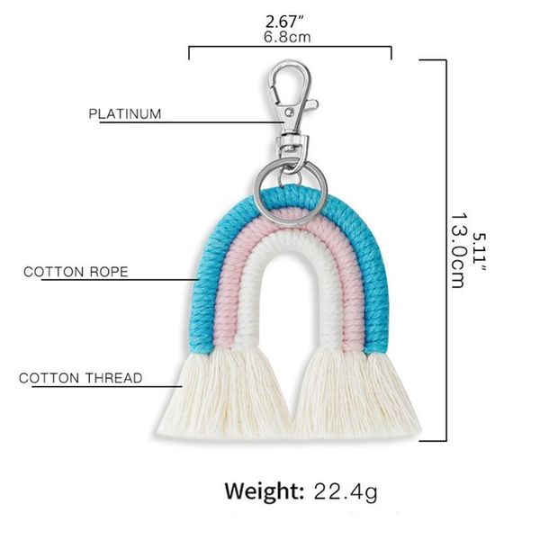 weaving rainbow keychains boho car hanging jewelry gifts handmade macrame key holder keyring bag charm de jllxqj
weaving rainbow keychains boho car hanging jewelry gifts handmade macrame key holder keyring bag charm de jllxqj