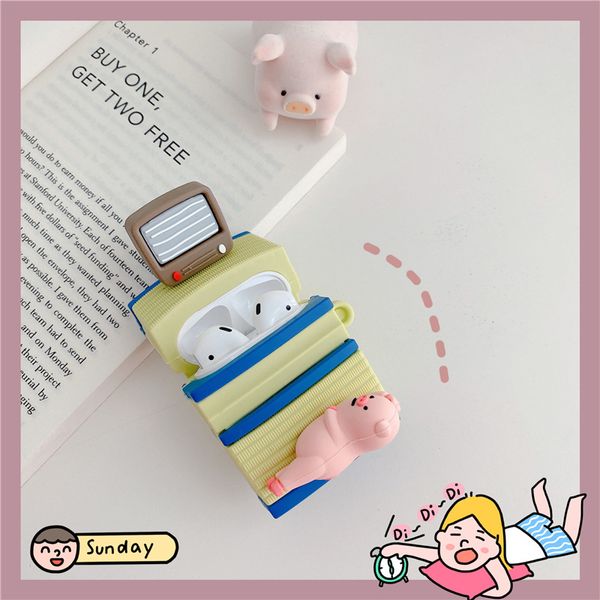3d earphone cases for airpods 2 case cute pig on sofa watching tv headphone stand silicone bluetooth earbuds case for apple airpods pro case
3d earphone cases for airpods 2 case cute pig on sofa watching tv headphone stand silicone bluetooth earbuds case for apple airpods pro case