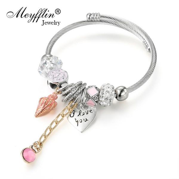 charm bracelets meyfflin fashion silver color & bangles for women vintage conch heart pendant crystal bead bracelet femme bijoux, Golden;silver
charm bracelets meyfflin fashion silver color & bangles for women vintage conch heart pendant crystal bead bracelet femme bijoux, Golden;silver