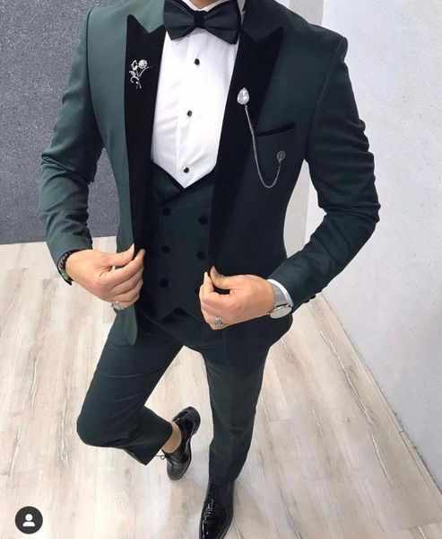 costume homme green men suits wedding tuxedos groom black lapel slim fit blazer terno masculino 3 pieces jacket pant vest1, White;black
costume homme green men suits wedding tuxedos groom black lapel slim fit blazer terno masculino 3 pieces jacket pant vest1, White;black