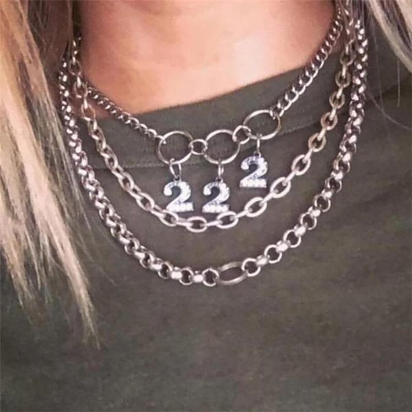 chains cute chain link round 222 pendant necklace women men silver color fashion jewelry punk maxi collier long gifts
chains cute chain link round 222 pendant necklace women men silver color fashion jewelry punk maxi collier long gifts