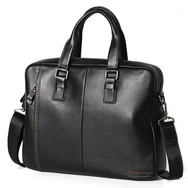 business genuine leather men's briefcase lapnatural leather for men vintage handle bag male messenger bags bolso maletin1
business genuine leather men's briefcase lapnatural leather for men vintage handle bag male messenger bags bolso maletin1