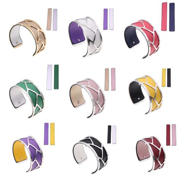 25mm tresse silver color finish reversible leather manchette interchangeable bracelet bijoux jewelry for women, Black
25mm tresse silver color finish reversible leather manchette interchangeable bracelet bijoux jewelry for women, Black