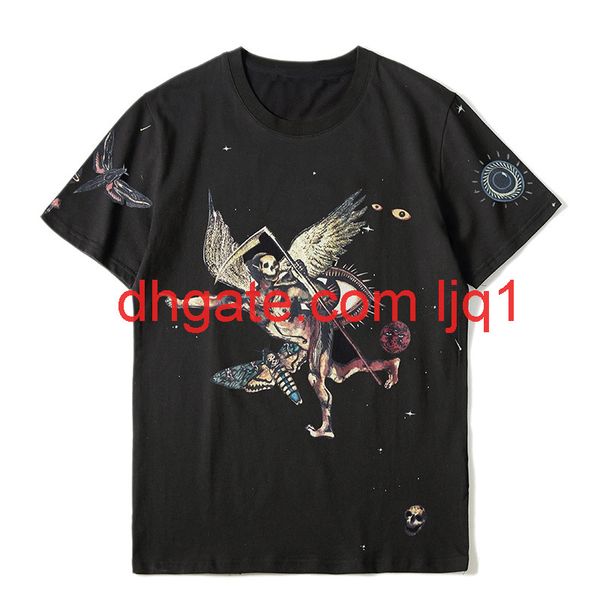 mens stylist t shirt print round neck short sleeve black fashion men women summer tees, White;black
mens stylist t shirt print round neck short sleeve black fashion men women summer tees, White;black