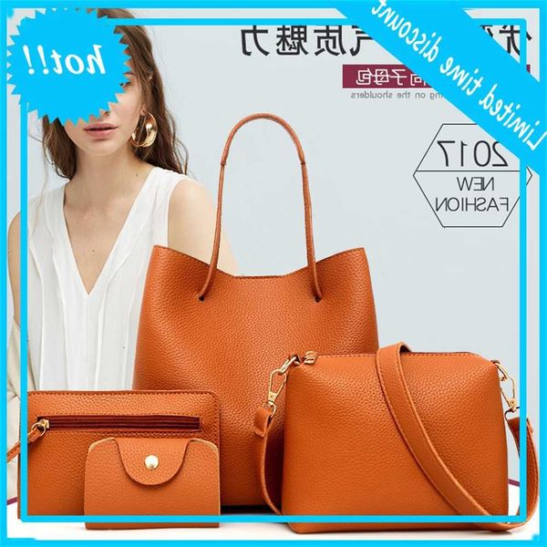 new korean popular women's can slant across one shoulder multi purpose four piece set double back college style bag
new korean popular women's can slant across one shoulder multi purpose four piece set double back college style bag