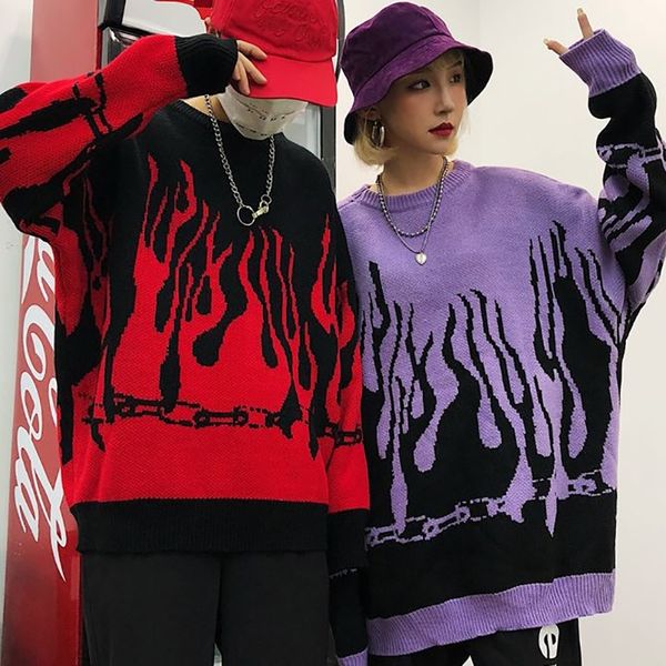 autumn winter hip hop sweaters harajuku design loose batwing sleeve pullovers knitted sweaters women men clothing y200720, White;black
autumn winter hip hop sweaters harajuku design loose batwing sleeve pullovers knitted sweaters women men clothing y200720, White;black