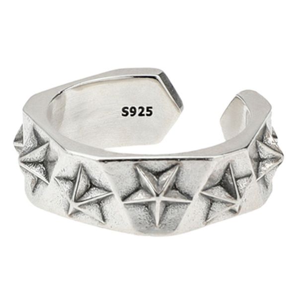 s925 pentacle ring sterling silver hip hop multi-faceted trend pentacle ring for men and women with adjustable opening
s925 pentacle ring sterling silver hip hop multi-faceted trend pentacle ring for men and women with adjustable opening