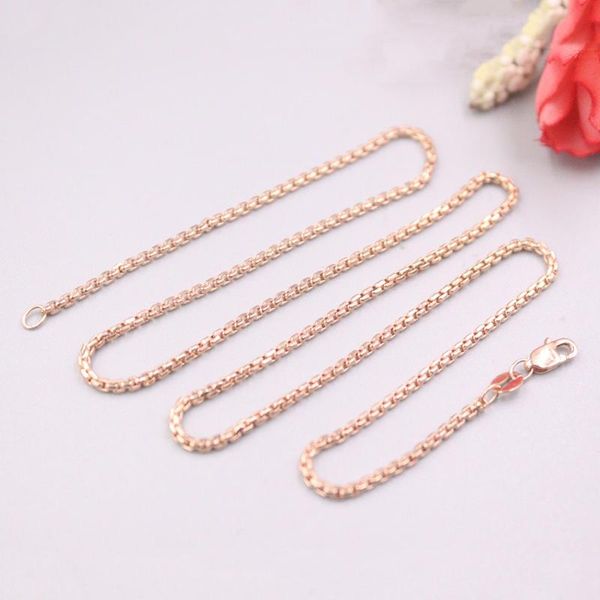 chains real 18k rose gold necklace women luck square box chain 17.7inch 1.8mmw 3.7-4g, Silver
chains real 18k rose gold necklace women luck square box chain 17.7inch 1.8mmw 3.7-4g, Silver