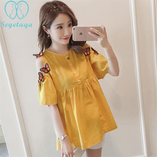 116# shoulder off butterfly hole maternity blouses summer fashion loose tunic clothes for pregnant women pregnancy shirts lj201123, White
116# shoulder off butterfly hole maternity blouses summer fashion loose tunic clothes for pregnant women pregnancy shirts lj201123, White