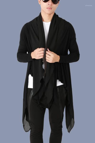 men's vests 2021 men's clothing hair stylist gd fashion personality middle length shawl cloak thin vest cardigan singer costumes1, Black;white
men's vests 2021 men's clothing hair stylist gd fashion personality middle length shawl cloak thin vest cardigan singer costumes1, Black;white