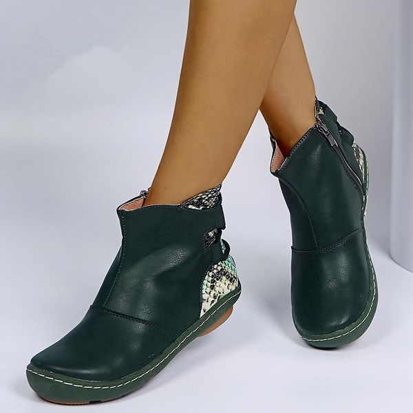 winter warm women's boots snake pattern stitching pu leather low heel ladies round toe toe plus size 35-43 fashion shoes, Black
winter warm women's boots snake pattern stitching pu leather low heel ladies round toe toe plus size 35-43 fashion shoes, Black