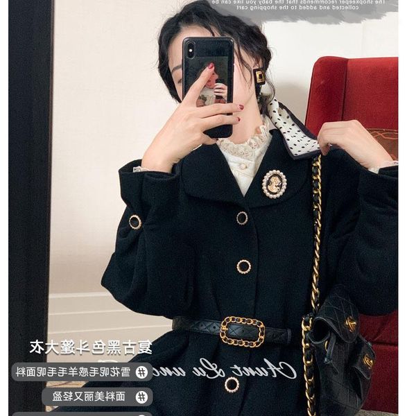 women's trench coats black retro hepburn style cloak woolen coat jacket female autumn and winter 2021 item1, Tan;black
women's trench coats black retro hepburn style cloak woolen coat jacket female autumn and winter 2021 item1, Tan;black