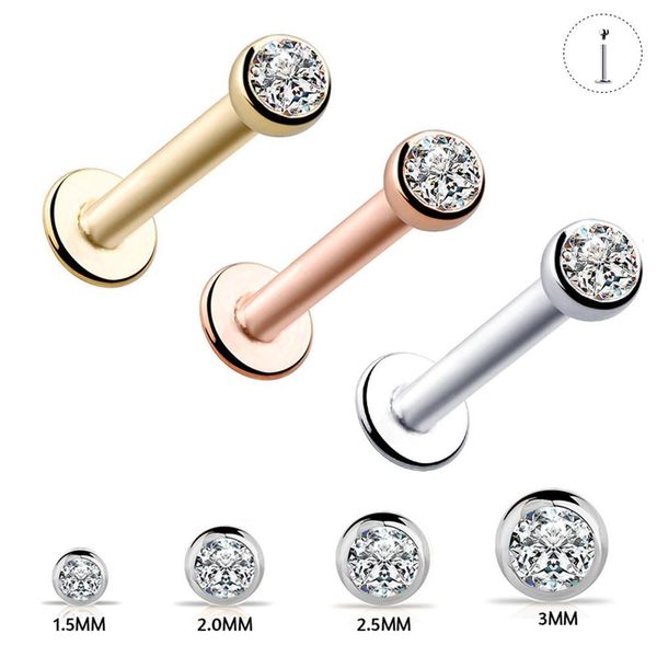 1pc 316l surgical steel internally threaded cz gem labret 16g 1.5-m lip ring ear tragus cartilage earring piercing q bbylmx, Silver
1pc 316l surgical steel internally threaded cz gem labret 16g 1.5-m lip ring ear tragus cartilage earring piercing q bbylmx, Silver