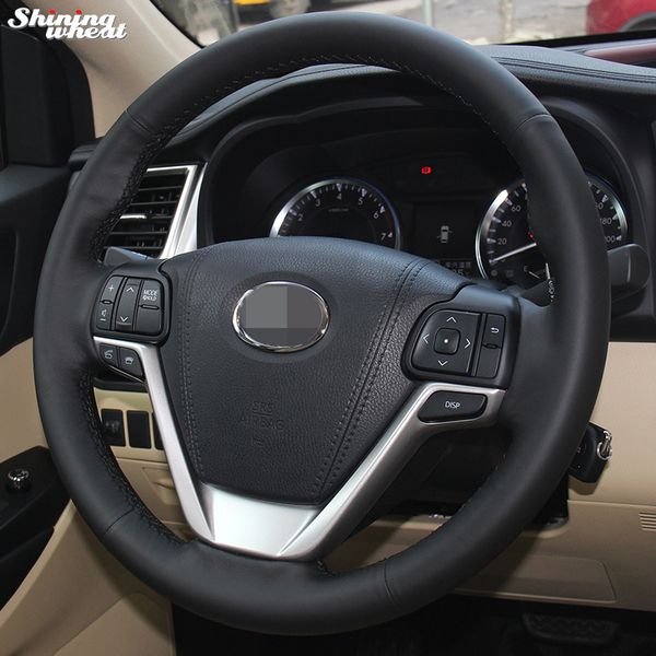 diy hand-stitched black artificial leather steering wheel cover for toyota highlander 2015
diy hand-stitched black artificial leather steering wheel cover for toyota highlander 2015