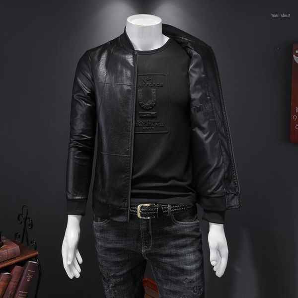 leather men's slim korean spring and autumn men's motorcycle clothing youth slim leather jacket jacket1, Black
leather men's slim korean spring and autumn men's motorcycle clothing youth slim leather jacket jacket1, Black