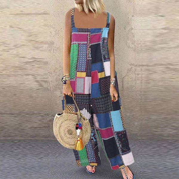 l 5xl women jumpsuit 2020 summer strappy bohemian party rompers vintage ethnic printed long wide leg overalls playsuits pants, Black;white 
l 5xl women jumpsuit 2020 summer strappy bohemian party rompers vintage ethnic printed long wide leg overalls playsuits pants, Black;white