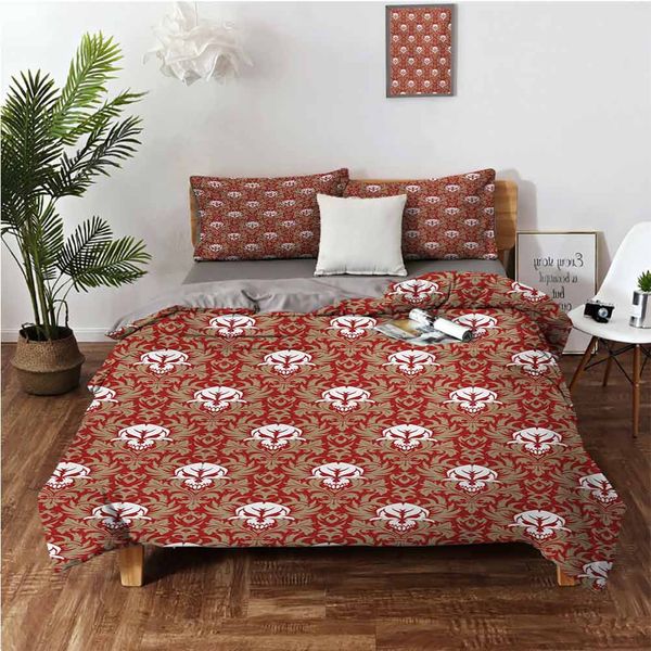 baroque pattern with floral curves old fashioned antique design skull motifsbedding 3-piece set
baroque pattern with floral curves old fashioned antique design skull motifsbedding 3-piece set