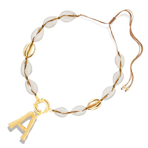 diy alphabet 26 letters pendant charms boho natural cowrie shell necklace for women bohemian boho necklaces femme y19050901, Silver 
diy alphabet 26 letters pendant charms boho natural cowrie shell necklace for women bohemian boho necklaces femme y19050901, Silver