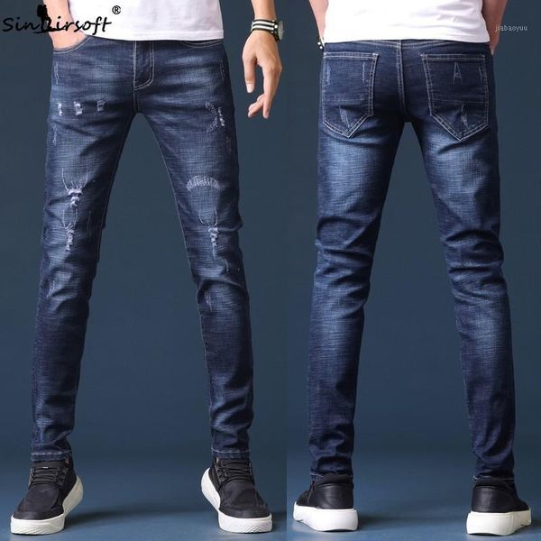 2020 spring new men's jeans dark blue hole fashion designer denim skinny jeans men's casual slim trousers1
2020 spring new men's jeans dark blue hole fashion designer denim skinny jeans men's casual slim trousers1