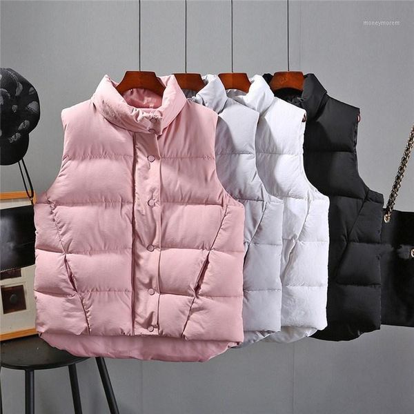 women's vests women single-breasted sleeveless vest coat 2021 autumn standing collar pockets loose jacket cotto warm solid vest1, Black;white
women's vests women single-breasted sleeveless vest coat 2021 autumn standing collar pockets loose jacket cotto warm solid vest1, Black;white