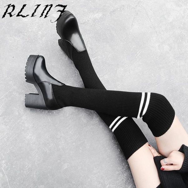 boots rlinf over the knee snow winter thigh high thick and round head wool stretch1, Black
boots rlinf over the knee snow winter thigh high thick and round head wool stretch1, Black