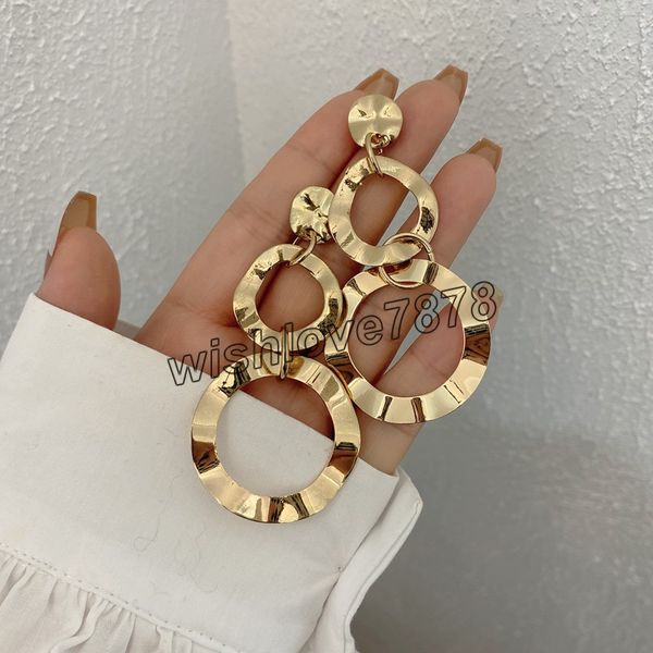 fashion gold color multilayer geometric long drop earrings for women irregular hollow drop dangle statement earring gift, Silver
fashion gold color multilayer geometric long drop earrings for women irregular hollow drop dangle statement earring gift, Silver