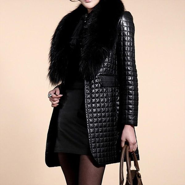 women winter faux leather fur long sleeve coat jacket outerwear long overcoat 2020 new warm outwear coats black
women winter faux leather fur long sleeve coat jacket outerwear long overcoat 2020 new warm outwear coats black