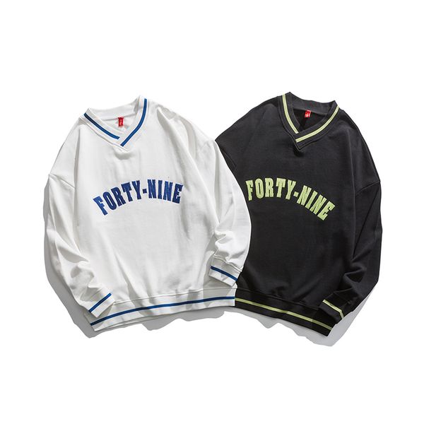 spring color contrast letter embroidery v-neck sweater price control 98100% cotton, Black
spring color contrast letter embroidery v-neck sweater price control 98100% cotton, Black