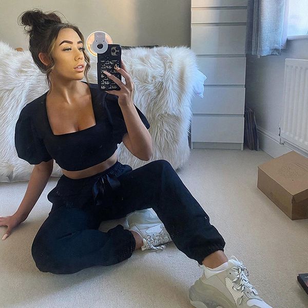 new workout 2021 2-piece female lartern high waistline bender pants suit autumn streetwear x3nr, Black;white
new workout 2021 2-piece female lartern high waistline bender pants suit autumn streetwear x3nr, Black;white