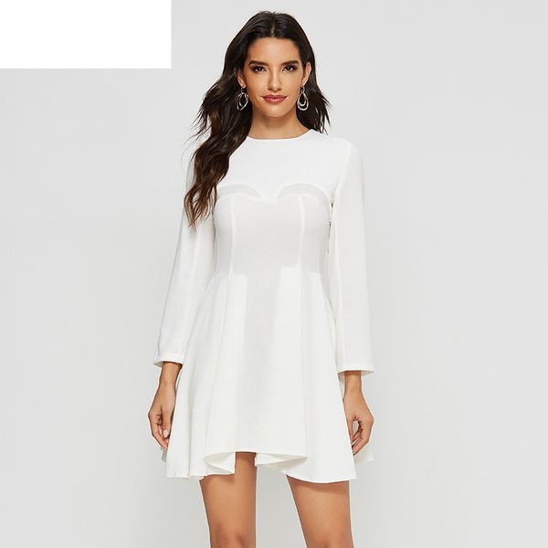 2020 temperament new recreational cultivate to receive a word round collar waist dress in long sleeves ih72, Black;gray
2020 temperament new recreational cultivate to receive a word round collar waist dress in long sleeves ih72, Black;gray