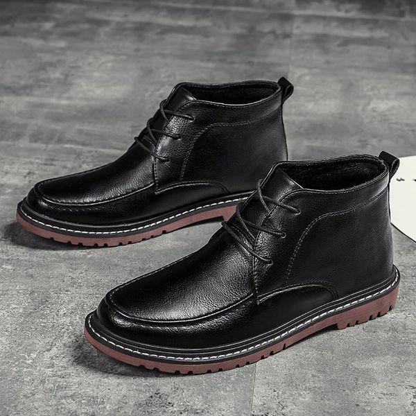 2020 new men's winter cotton shoes warm and comfortable fashion leather snow boots waterproof boots men's plush warm, Black
2020 new men's winter cotton shoes warm and comfortable fashion leather snow boots waterproof boots men's plush warm, Black