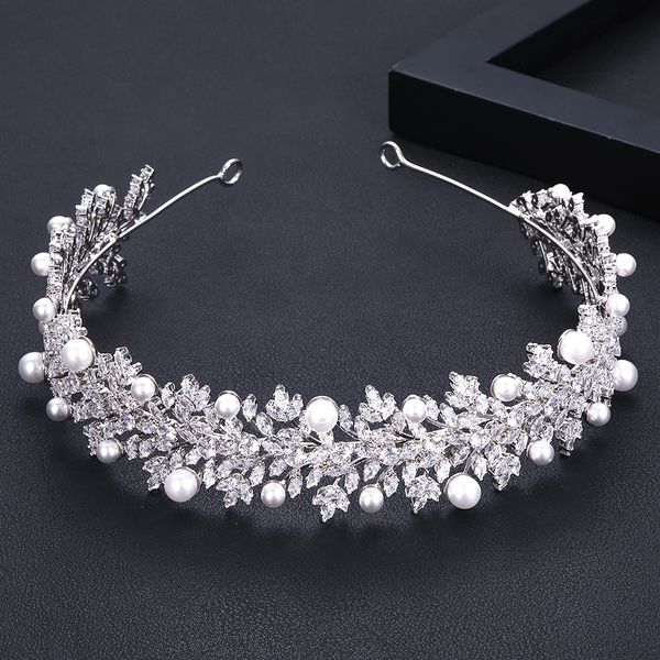 janekelly crystal pearl ladies wedding band headpieces with cube zircon accessories headdress bridal hair tiaras q1218, White;golden
janekelly crystal pearl ladies wedding band headpieces with cube zircon accessories headdress bridal hair tiaras q1218, White;golden