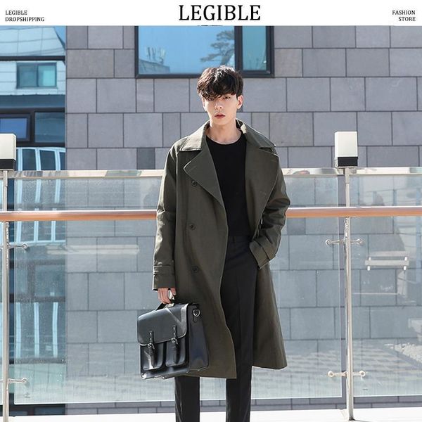 legible casual mens trench coat jacket korean men's windbreakers solid color long jacket men loose autumn fashion trenchs men1, Tan;black
legible casual mens trench coat jacket korean men's windbreakers solid color long jacket men loose autumn fashion trenchs men1, Tan;black
