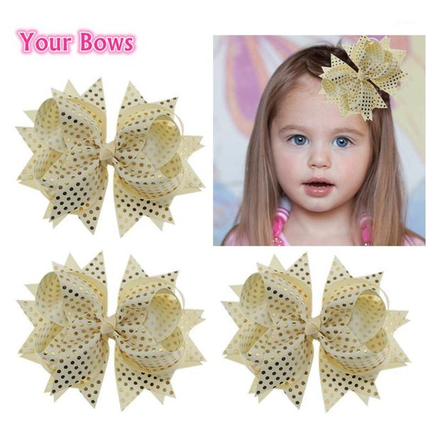 your bows 1pc 5.5inch grosgrain ribbon hair bow golden dot girl bows hairpins children hair clip for kids accessories1, Slivery;white
your bows 1pc 5.5inch grosgrain ribbon hair bow golden dot girl bows hairpins children hair clip for kids accessories1, Slivery;white