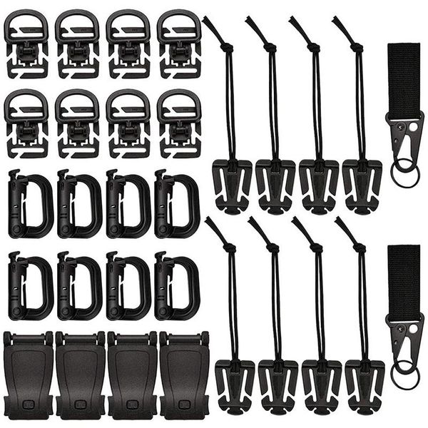 bag parts & accessories 30pcs for molle attachments kit, gear clip strap backpack, include d-ring inators key ring holder, Black
bag parts & accessories 30pcs for molle attachments kit, gear clip strap backpack, include d-ring inators key ring holder, Black