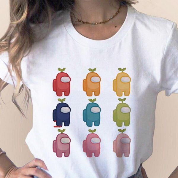 among us cartoon print women t shirt harajuku streetwear video game street style cloehs girl funny animehip hop tees, White
among us cartoon print women t shirt harajuku streetwear video game street style cloehs girl funny animehip hop tees, White