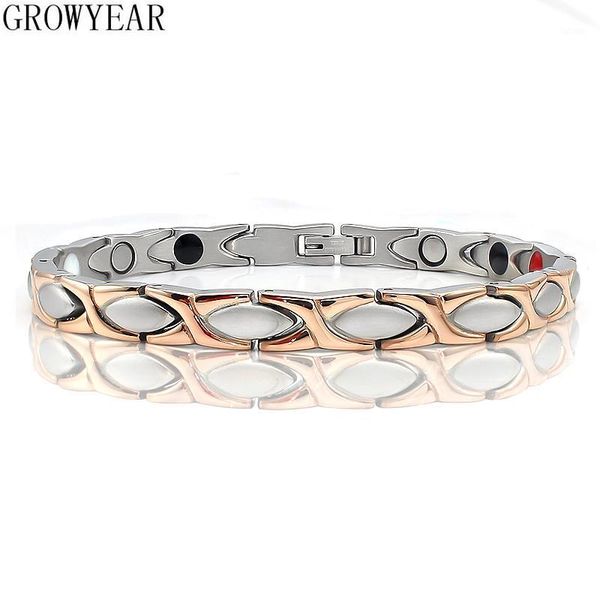 gold and rose gold therapy stainless steel magnetic bracelet for women and men tool to adjust length health power bracelets1, Golden;silver
gold and rose gold therapy stainless steel magnetic bracelet for women and men tool to adjust length health power bracelets1, Golden;silver