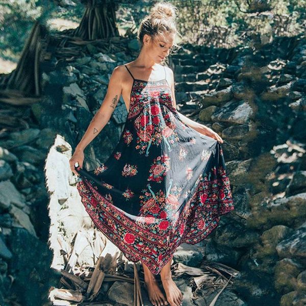 retro vintage print boho dress summer 2021 women sleeveles etehnic dress robe vestido mujer hippie beach dress, Black;gray
retro vintage print boho dress summer 2021 women sleeveles etehnic dress robe vestido mujer hippie beach dress, Black;gray