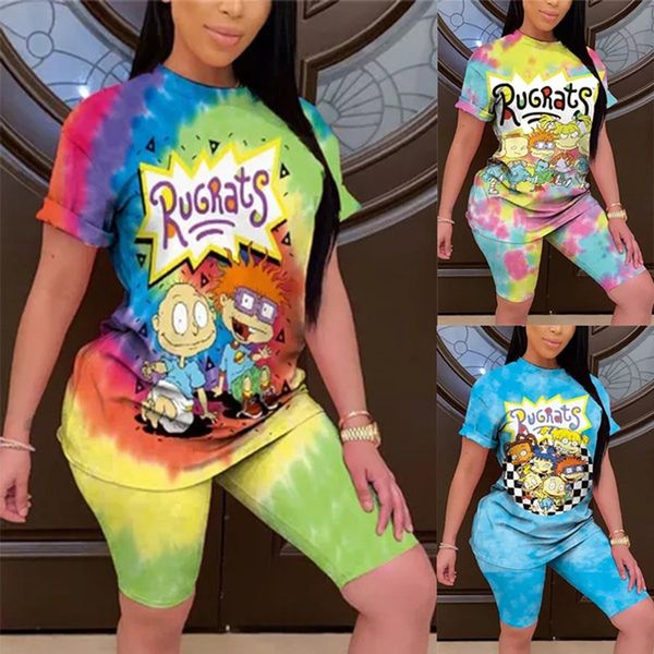 2021 new tie dye sets garments summer cartoon suit print short-sleeve shirts thin shorts women's clothes together p2cc, White
2021 new tie dye sets garments summer cartoon suit print short-sleeve shirts thin shorts women's clothes together p2cc, White