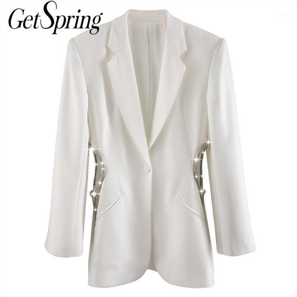 women's suits & blazers getspring women blazer hollowed out diamond vintage black white all match fashion womens long sleeve 20211, White;black
women's suits & blazers getspring women blazer hollowed out diamond vintage black white all match fashion womens long sleeve 20211, White;black