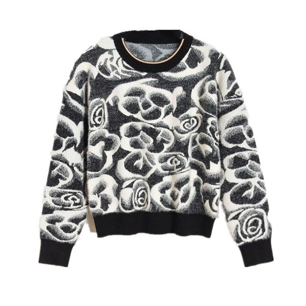 fashion winter black white floral print jacquard pullover sweater 2020 women warm o neck knitted sewater jumper, White;black
fashion winter black white floral print jacquard pullover sweater 2020 women warm o neck knitted sewater jumper, White;black