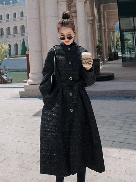 2020 new women black woolen jacket korean style thicked warm loose overcoats female temperament long wool coat outwear autumn
2020 new women black woolen jacket korean style thicked warm loose overcoats female temperament long wool coat outwear autumn